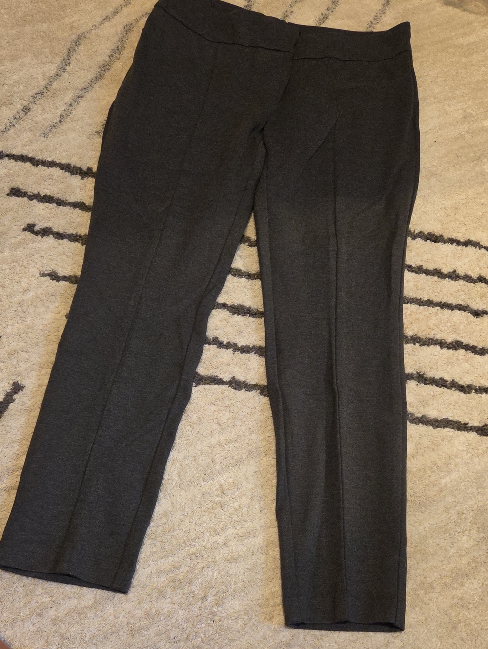 Hilary Radley Women's Dark Gray Ponte Dress Trousers